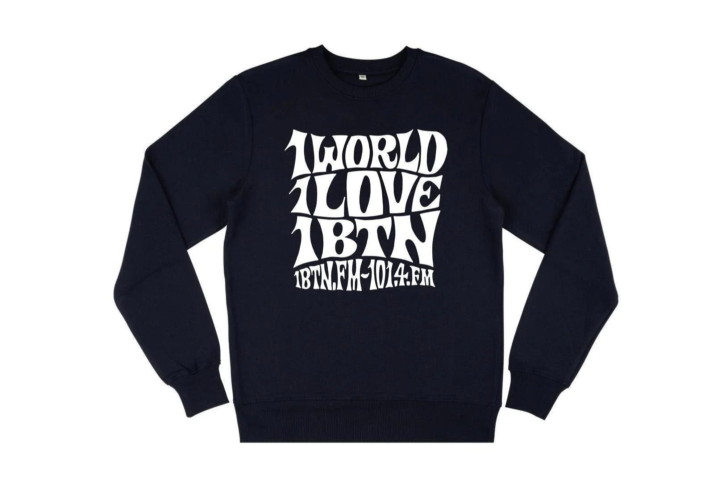 1 WORLD 1 LOVE by Swifty: Sweatshirt Official Merchandise of 1BTN.FM (5 Colour Options) - SOUND IS COLOUR