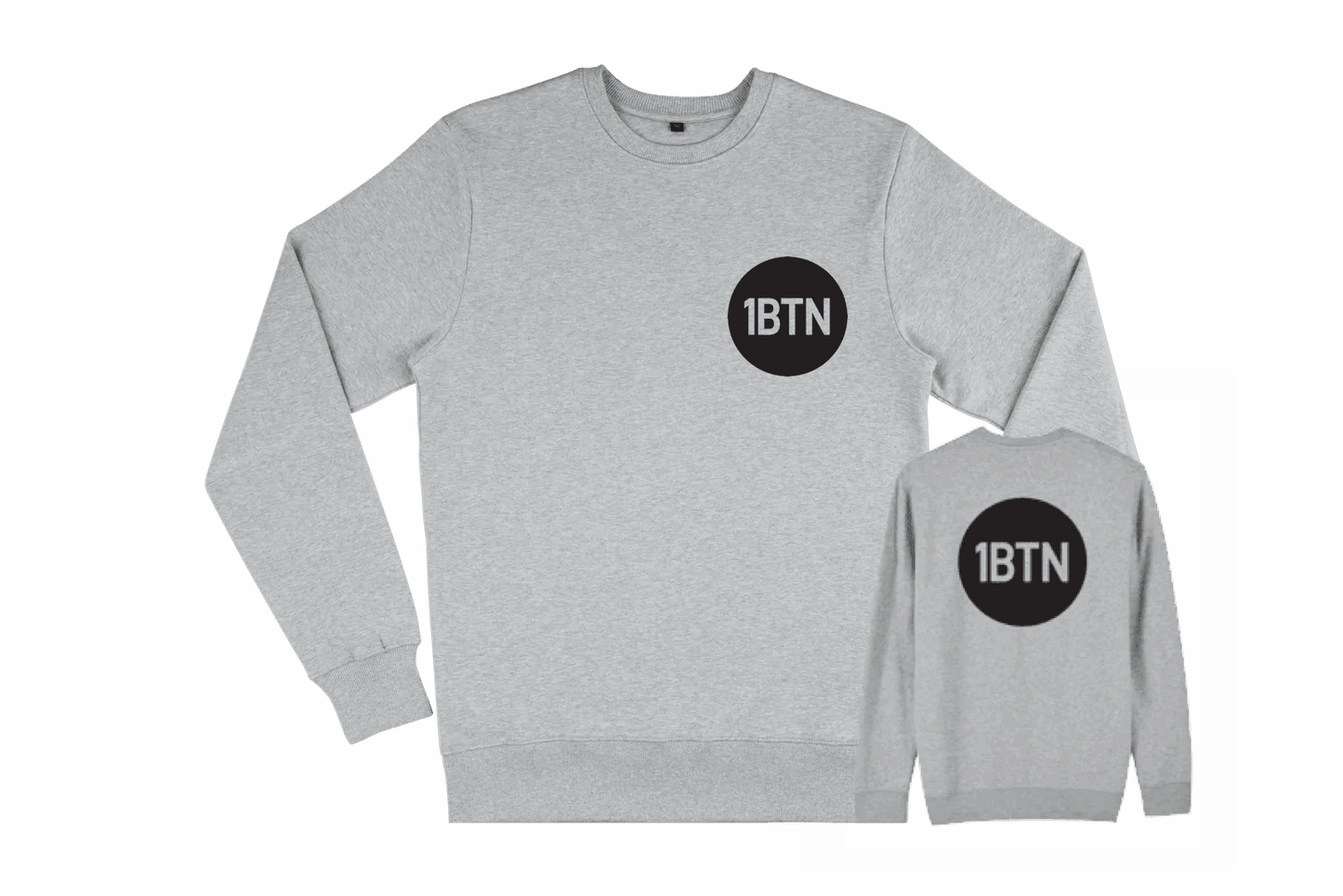 1BTN CHEST LOGO: Sweatshirt Official Merchandise of 1BTN.FM (5 Colour Options) - SOUND IS COLOUR
