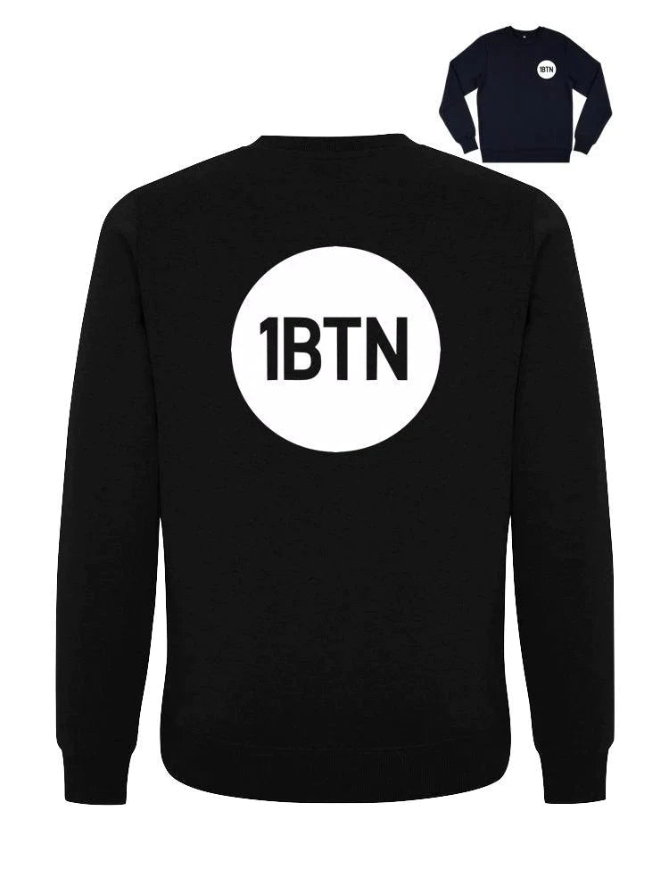 1BTN LOGO: 2 Sided Sweatshirt Official Merchandise of 1BTN.FM (5 Colour Options) - SOUND IS COLOUR
