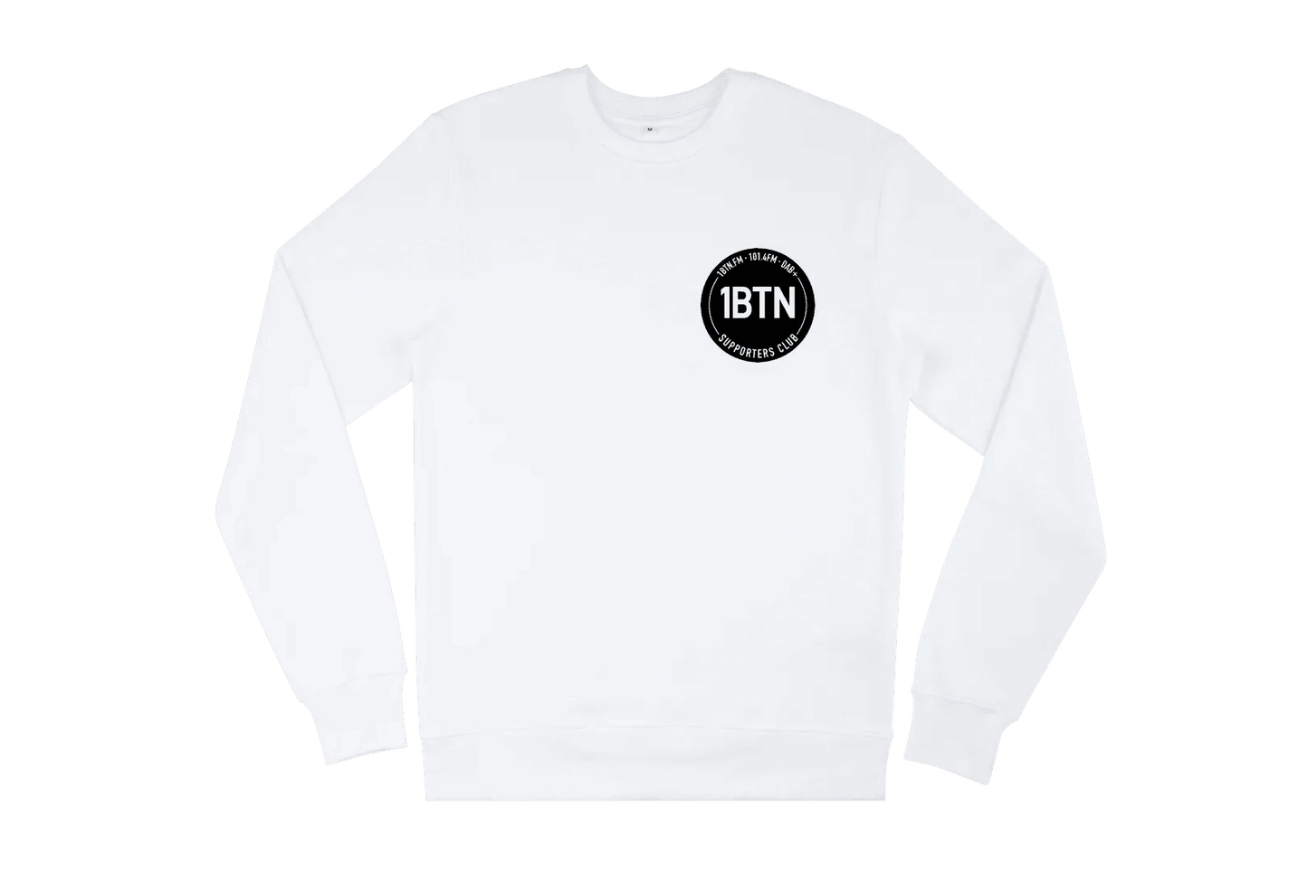 1BTN SUPPORTERS CLUB CHEST LOGO: Sweatshirt Official Merchandise of 1BTN.FM (5 Colour Options) - SOUND IS COLOUR