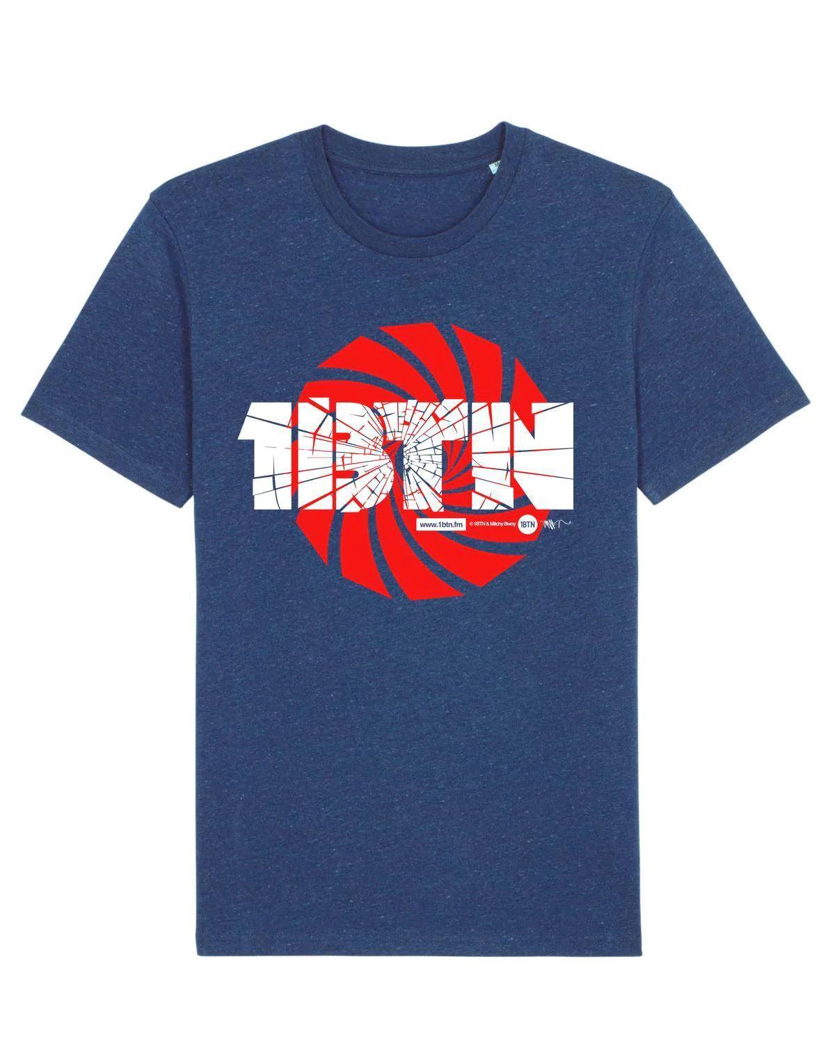 1BTN SWIRL By MItchy Bwoy: T-Shirt Official Merchandise of 1BTN.FM (5 Colour Options) - SOUND IS COLOUR