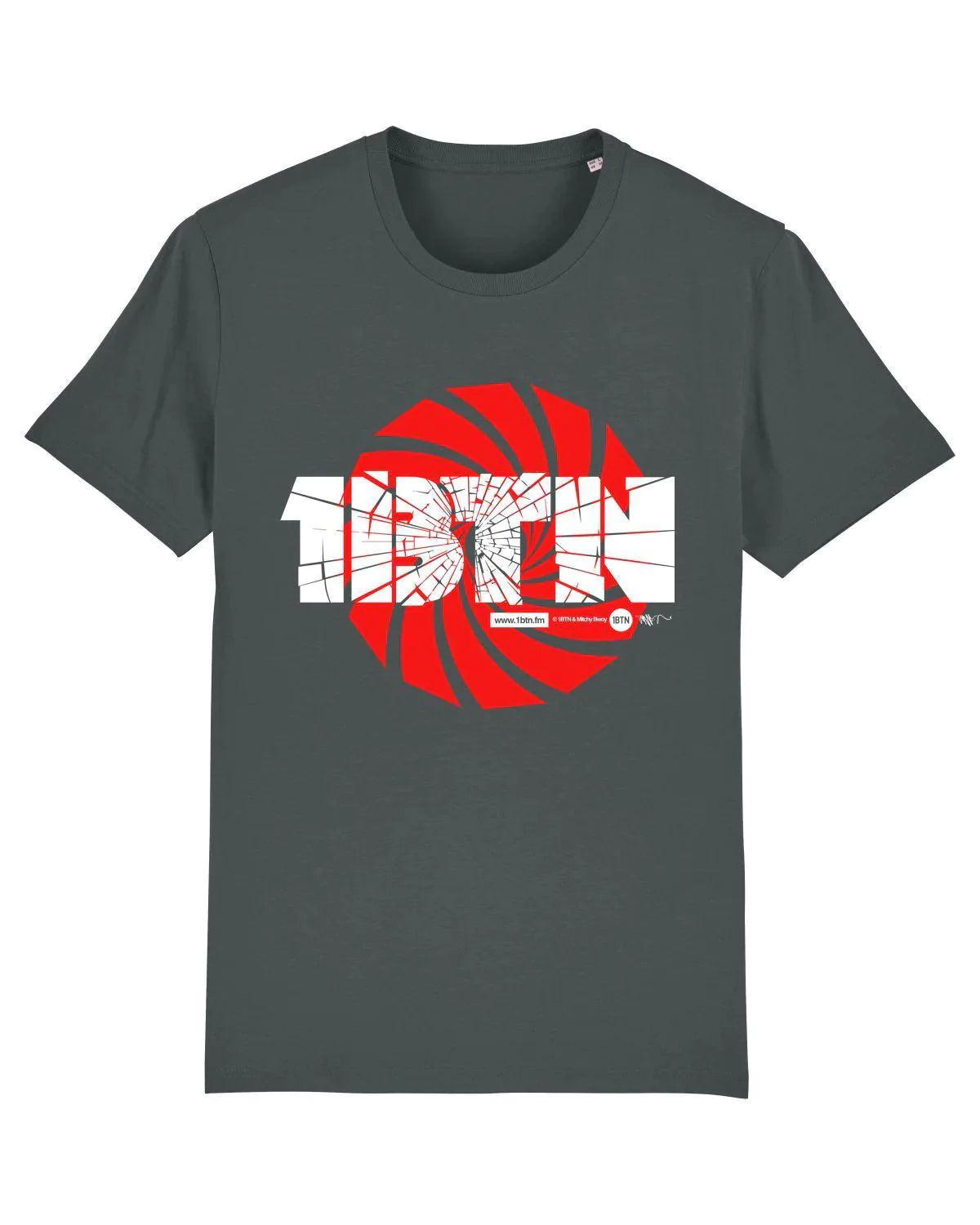 1BTN SWIRL By MItchy Bwoy: T-Shirt Official Merchandise of 1BTN.FM (5 Colour Options) - SOUND IS COLOUR