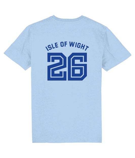ISLE OF WIGHT 26: 2-Sided T-Shirt Official Merchandise of Hipshaker (2 Colour Options) Small to 3XL
