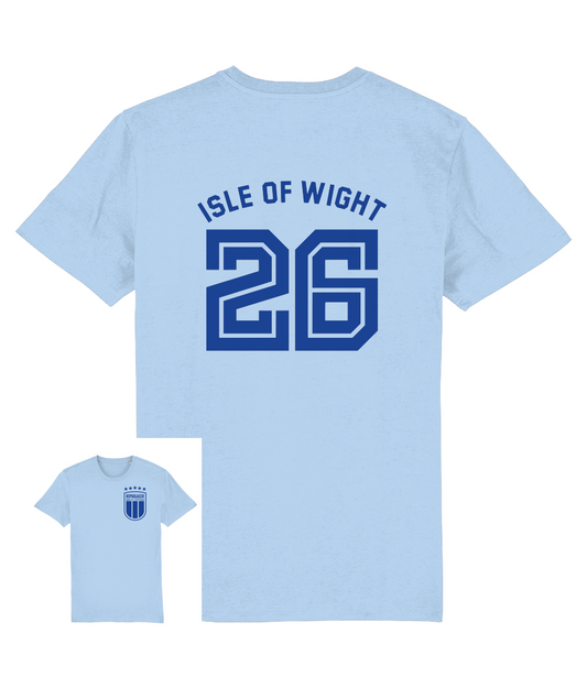 ISLE OF WIGHT 26: 2-Sided T-Shirt Official Merchandise of Hipshaker (2 Colour Options) Small to 3XL