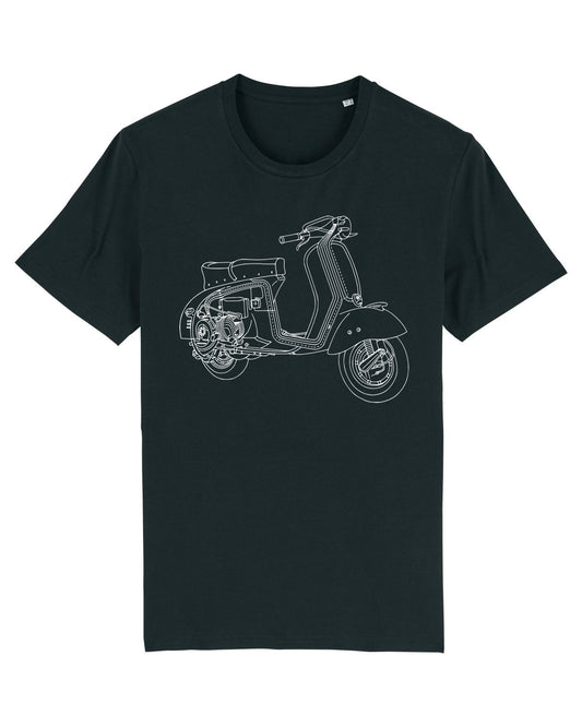 WORKSHOP :T-Shirt Inspired by Classic Italian Scooters (4 Colour Options) Small to 4XL