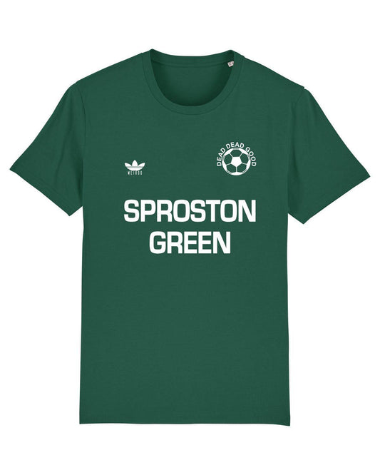 SPROSTON GREEN: T-Shirt Inspired by The Charlatans & Football: Small to 4XL