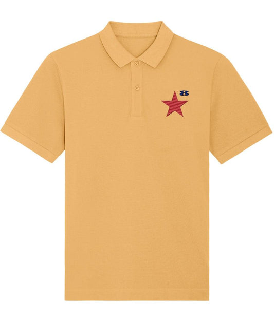 STAR: Yellow Embroidered Polo Inspired by Peter Blake and Paul Weller. Small to 3XL