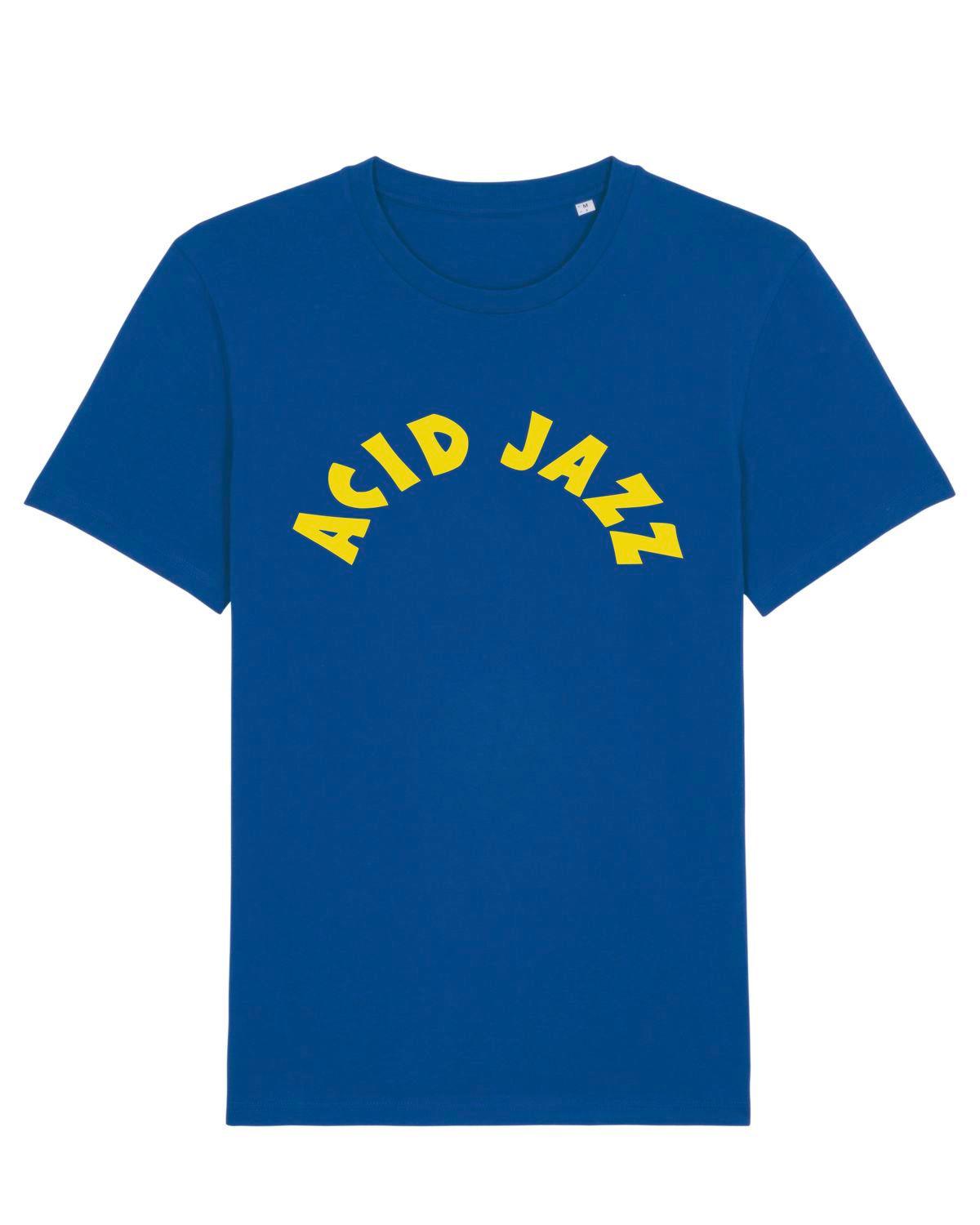 ACID JAZZ: College T-Shirt Official Merchandise of Acid Jazz Records (3 Colour Options) - SOUND IS COLOUR