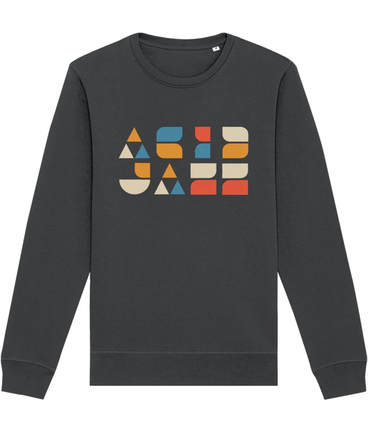 ACID JAZZ: Sweatshirt Inspired by Acid Jazz and Bauhaus. Small to 4XL in 3 Colours - SOUND IS COLOUR