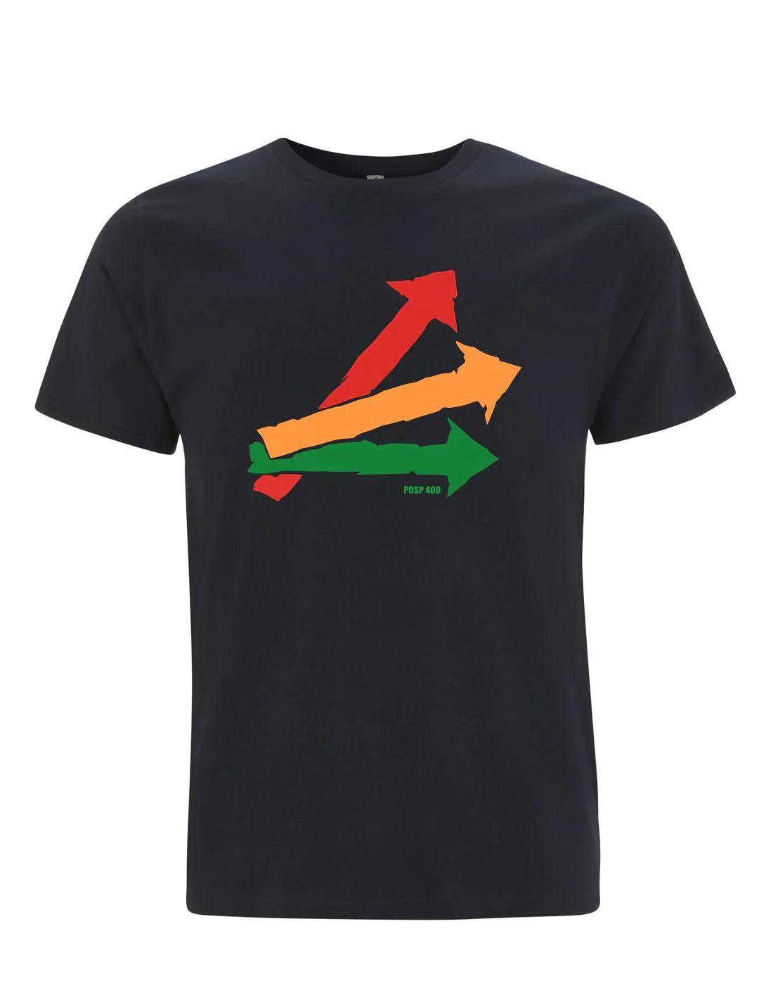 ARROWS CALLED MALICE (Colours of The Gift on Navy) - T-Shirt Inspired by The Jam (Paul Weller) - SOUND IS COLOUR, the jam town called malice, the jam,