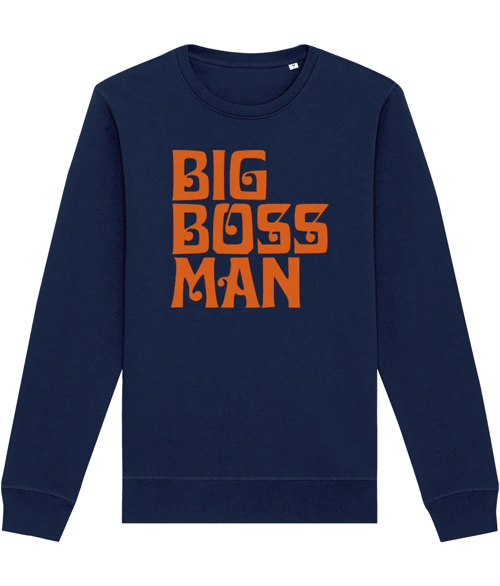 BIG BOSS MAN LOGO (Orange): Sweatshirt Official Merchandise of Big Boss Man (4 Colour Options) - SOUND IS COLOUR