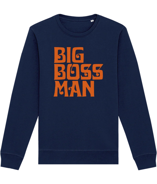 BIG BOSS MAN LOGO (Orange): Sweatshirt Official Merchandise of Big Boss Man (4 Colour Options) - SOUND IS COLOUR