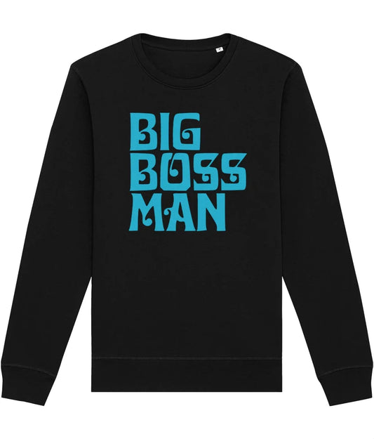BIG BOSS MAN LOGO (Sky): Sweatshirt Official Merchandise of Big Boss Man (3 Colour Options) - SOUND IS COLOUR