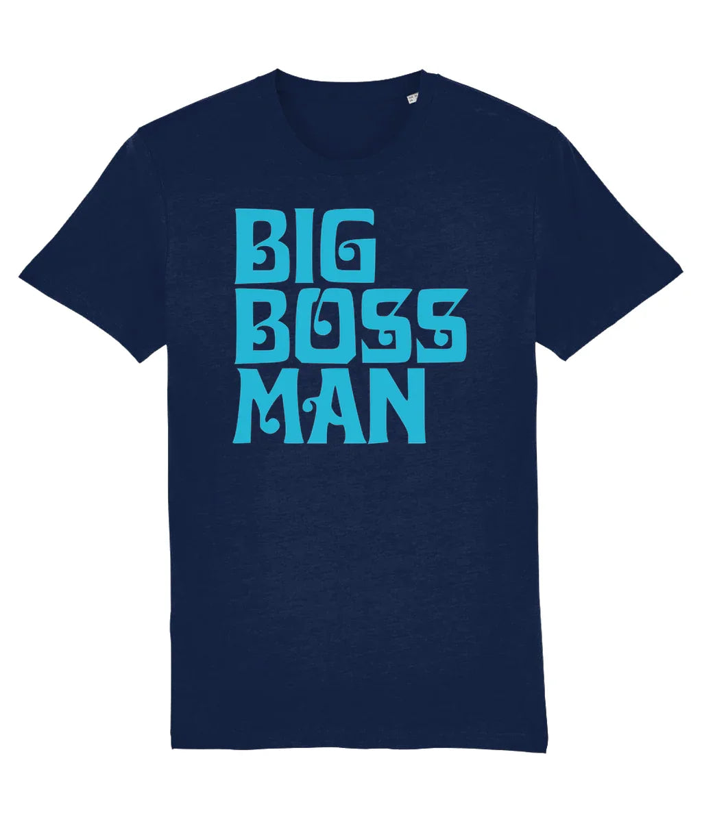 BIG BOSS MAN LOGO (Sky): T-Shirt Official Merchandise of Big Boss Man (3 Colour Options) - SOUND IS COLOUR