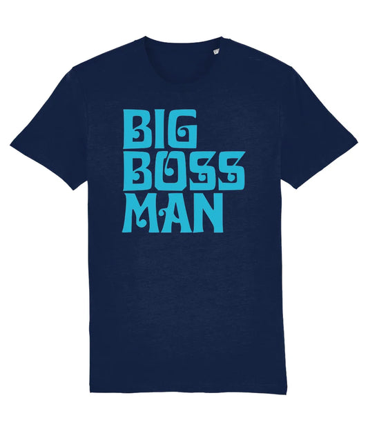 BIG BOSS MAN LOGO (Sky): T-Shirt Official Merchandise of Big Boss Man (3 Colour Options) - SOUND IS COLOUR