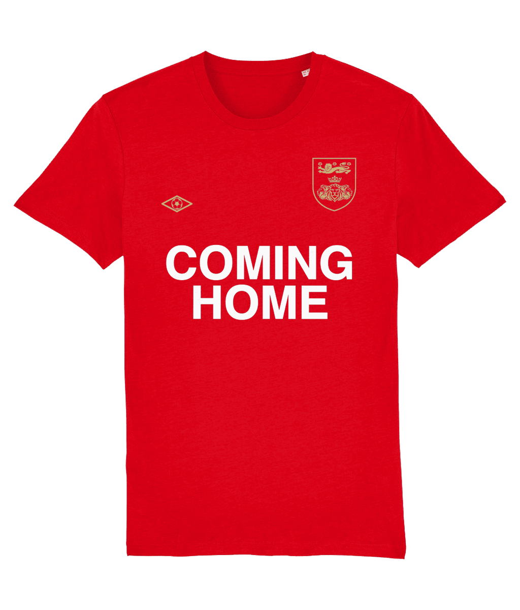 COMING HOME T-Shirt Inspired by England and The Lightning Seeds. Red, Navy, Royal. Small to 4XL - SOUND IS COLOUR