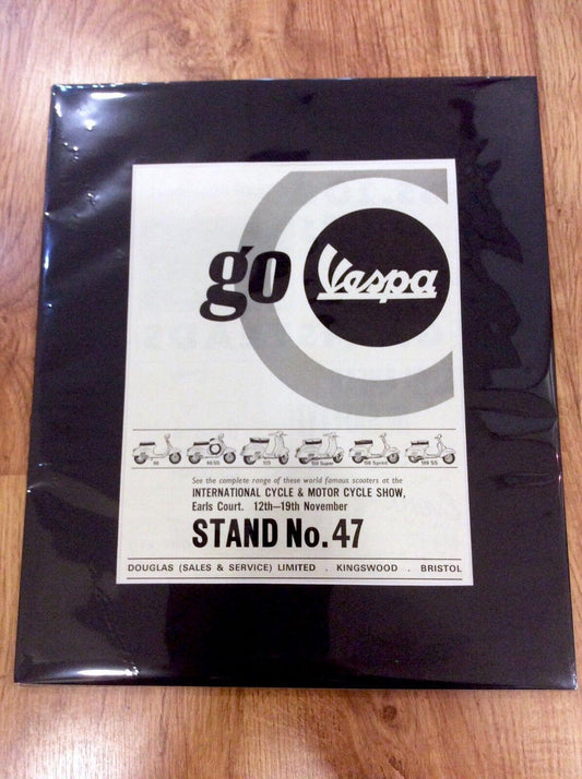 GO VESPA: Navy Sweatshirt Inspired by Classic Vespa Scooters. Small to 4XL - SOUND IS COLOUR