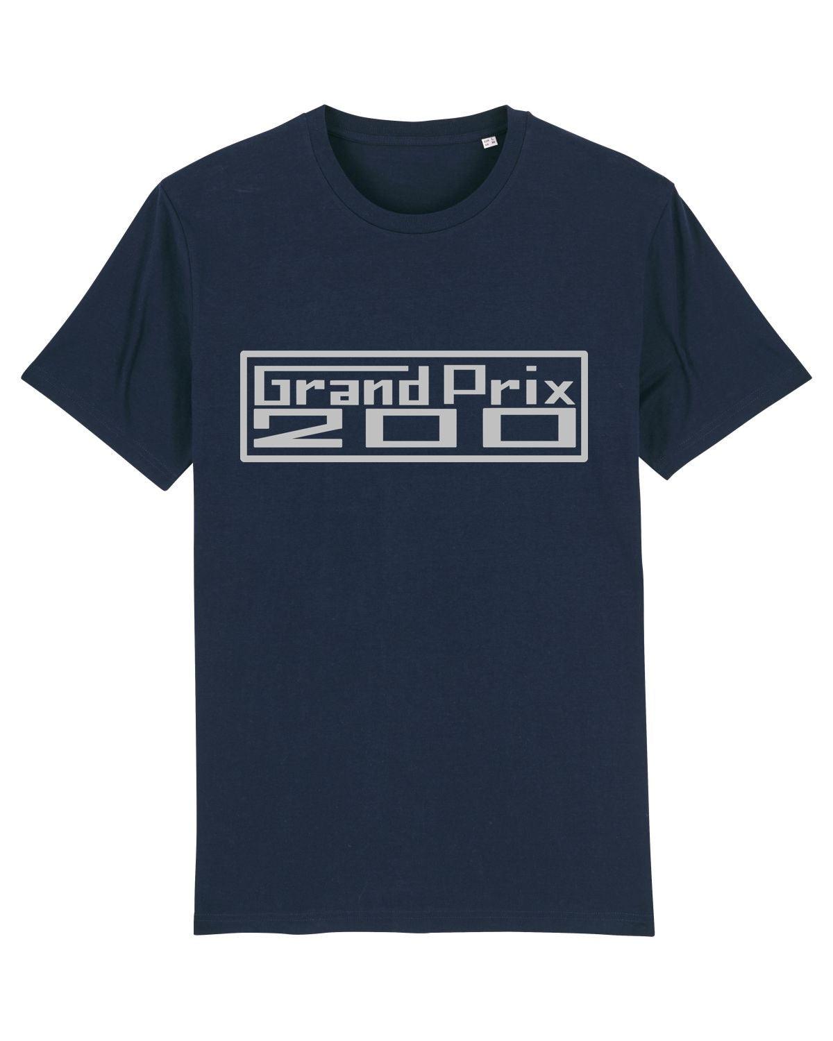 GRAND PRIX 200: T-Shirt Inspired by Classic Lambretta Scooters (Silver Badge) - SOUND IS COLOUR