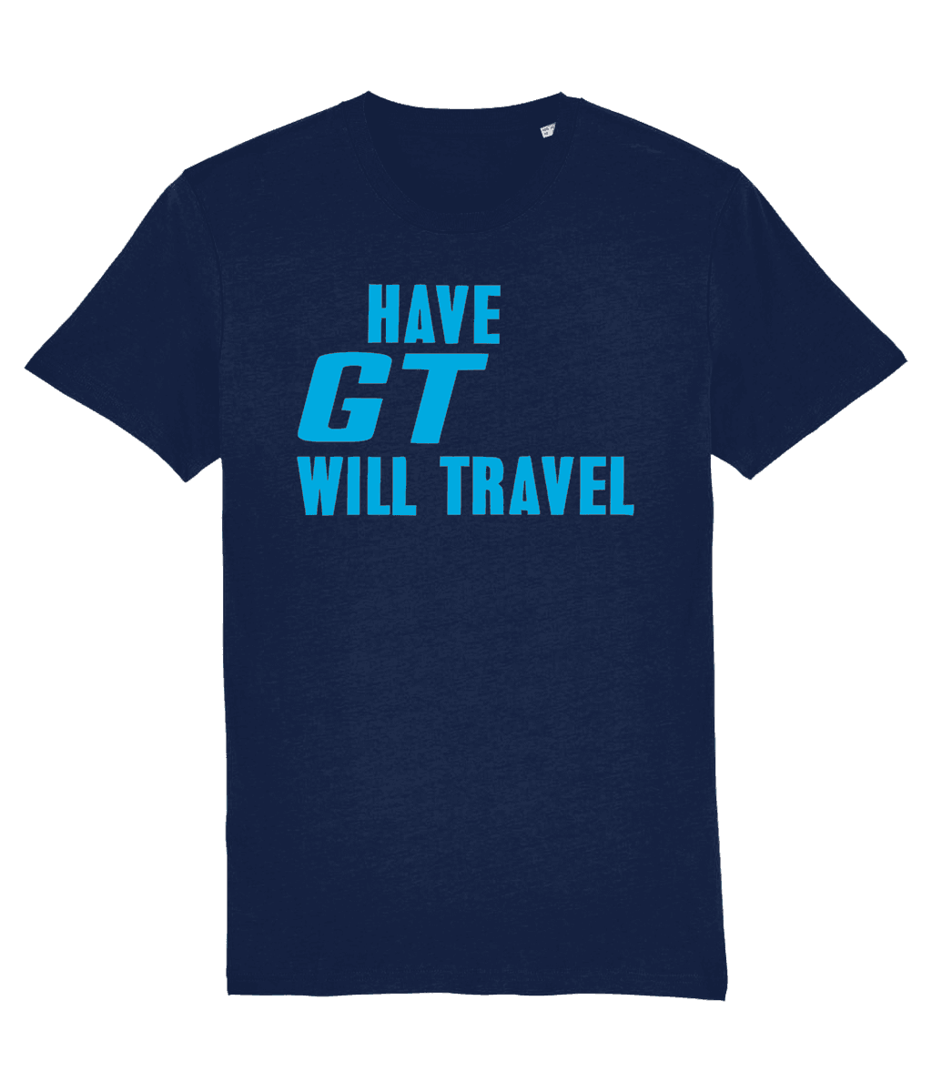 GT WILL TRAVEL T-Shirt Inspired by Classic Adverts of Lambretta Scooters (4 Colour Options) Small to 4XL (Copy) - SOUND IS COLOUR