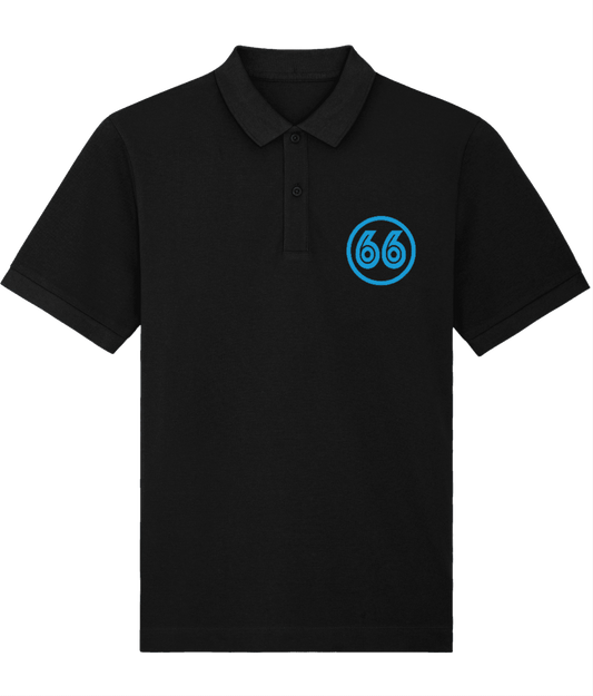 HERE IS MY NUMBER: Bespoke Black Polo Embroidered with Your Own Number. Small to 4XL - SOUND IS COLOUR
