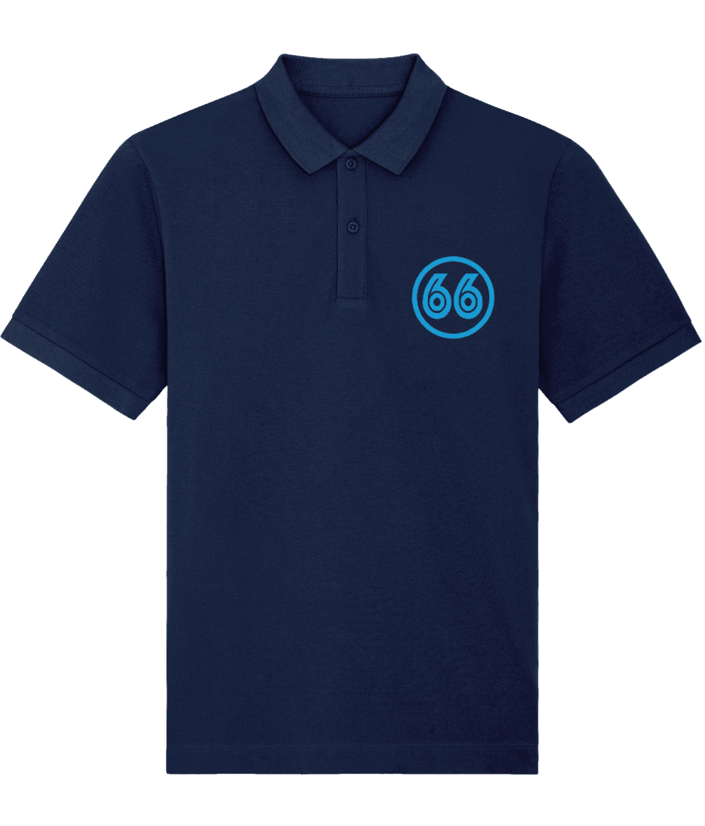 HERE IS MY NUMBER: Bespoke Navy Polo Embroidered with Your Own Number. Small to 4XL - SOUND IS COLOUR