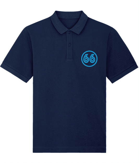 HERE IS MY NUMBER: Bespoke Navy Polo Embroidered with Your Own Number. Small to 4XL - SOUND IS COLOUR