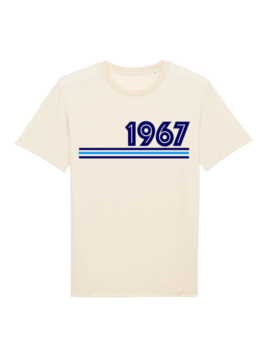 HERE IS MY NUMBER: Bespoke T-Shirt Made to Order With Your Own Retro Style Numbers (3 Colours) - SOUND IS COLOUR