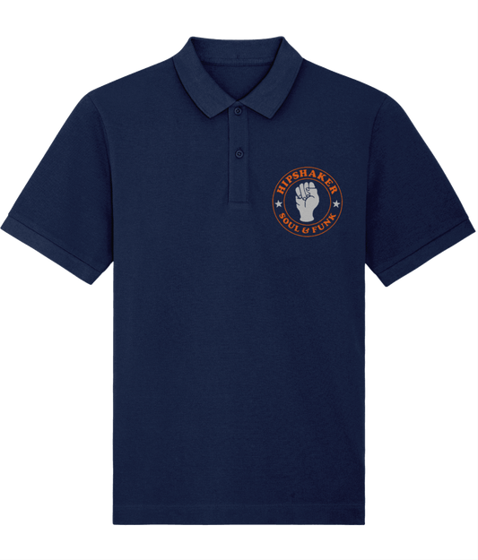 HIPSHAKER FIST: Navy Embroidered Polo Official Merchandise of Hipshaker. Small to 4XL - SOUND IS COLOUR