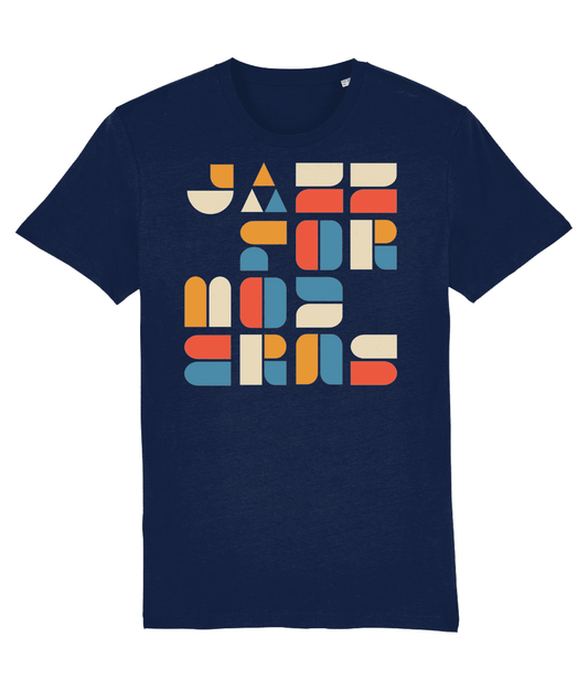 JAZZ FOR MODERNS; T-Shirt Inspired by Dancefloor Jazz and Bauhaus. Small to 4L in 3 Colours - SOUND IS COLOUR
