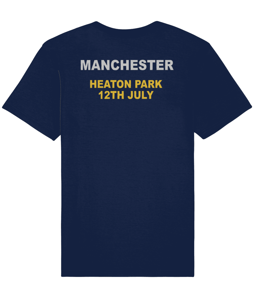 LIVE 25: LONDON & MANCHESTER VENUE AND DATE ON REAR: 2-Sided T-Shirt Inspired by Oasis - SOUND IS COLOUR