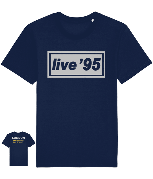 LIVE 95: EARLS COURT DATE ON REAR: 2-Sided T-Shirt Inspired by Oasis - SOUND IS COLOUR