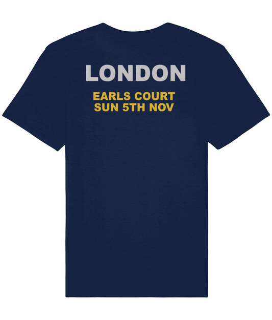 LIVE 95: EARLS COURT DATE ON REAR: 2-Sided T-Shirt Inspired by Oasis - SOUND IS COLOUR