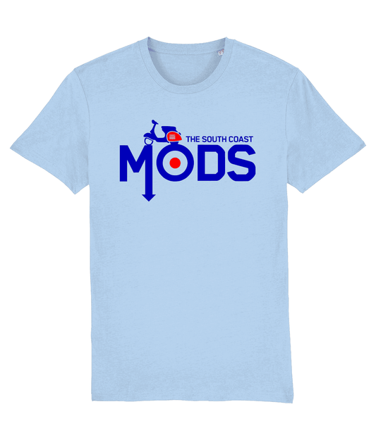 SOUTH COAST MODS: T-Shirt Official Merchandise Sky Blue: Small to 3XL - SOUND IS COLOUR