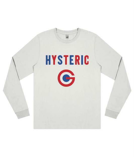 HYSTERIC 1990: Long Sleeve T-Shirt As Worn by Bobby Gillespie (Primal Scream). 3 Colours Small to 3XL - SOUND IS COLOUR