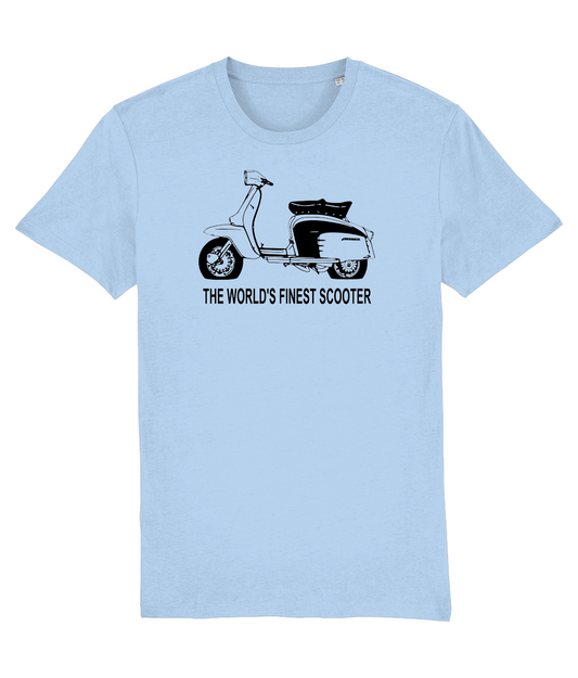WORLDS FINEST: T-Shirt Inspired by Classic Lambretta Scooters (2 Colour Options) Small to 3XL (