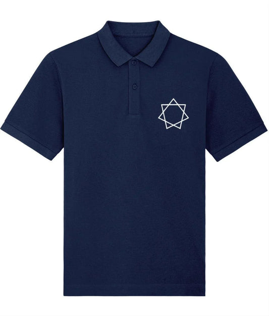 FEEL GOOD INC: Navy Embroidered Polo Inspired by Damon Albarn (Hand Tatoo) Small to 4XL
