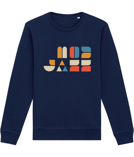 MOD JAZZ: Sweatshirt Inspired by Acid Jazz and Bauhaus. Small to 4XL in 3 Colours - SOUND IS COLOUR