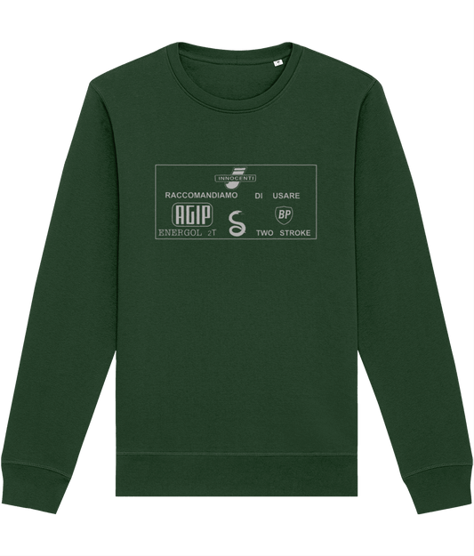 PETROL CAP:Sweatshirt Inspired by Classic Lambretta Scooters (4 Colour Options) Small to 4XL - SOUND IS COLOUR