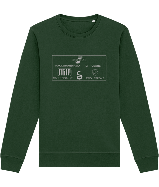PETROL CAP:Sweatshirt Inspired by Classic Lambretta Scooters (4 Colour Options) Small to 4XL - SOUND IS COLOUR