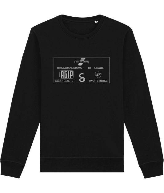 PETROL CAP:Sweatshirt Inspired by Classic Lambretta Scooters (4 Colour Options) Small to 4XL - SOUND IS COLOUR