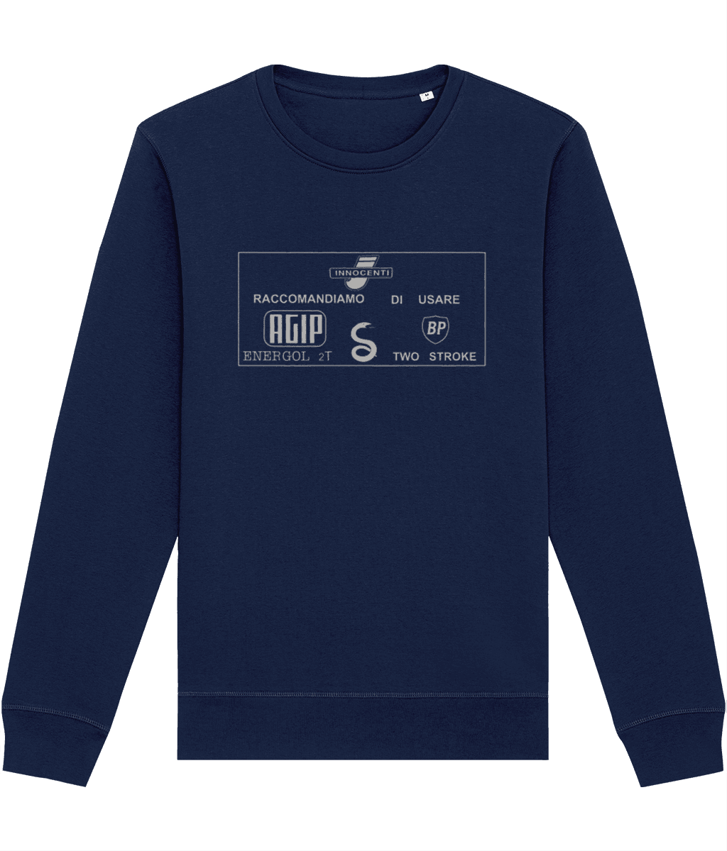 PETROL CAP:Sweatshirt Inspired by Classic Lambretta Scooters (4 Colour Options) Small to 4XL - SOUND IS COLOUR