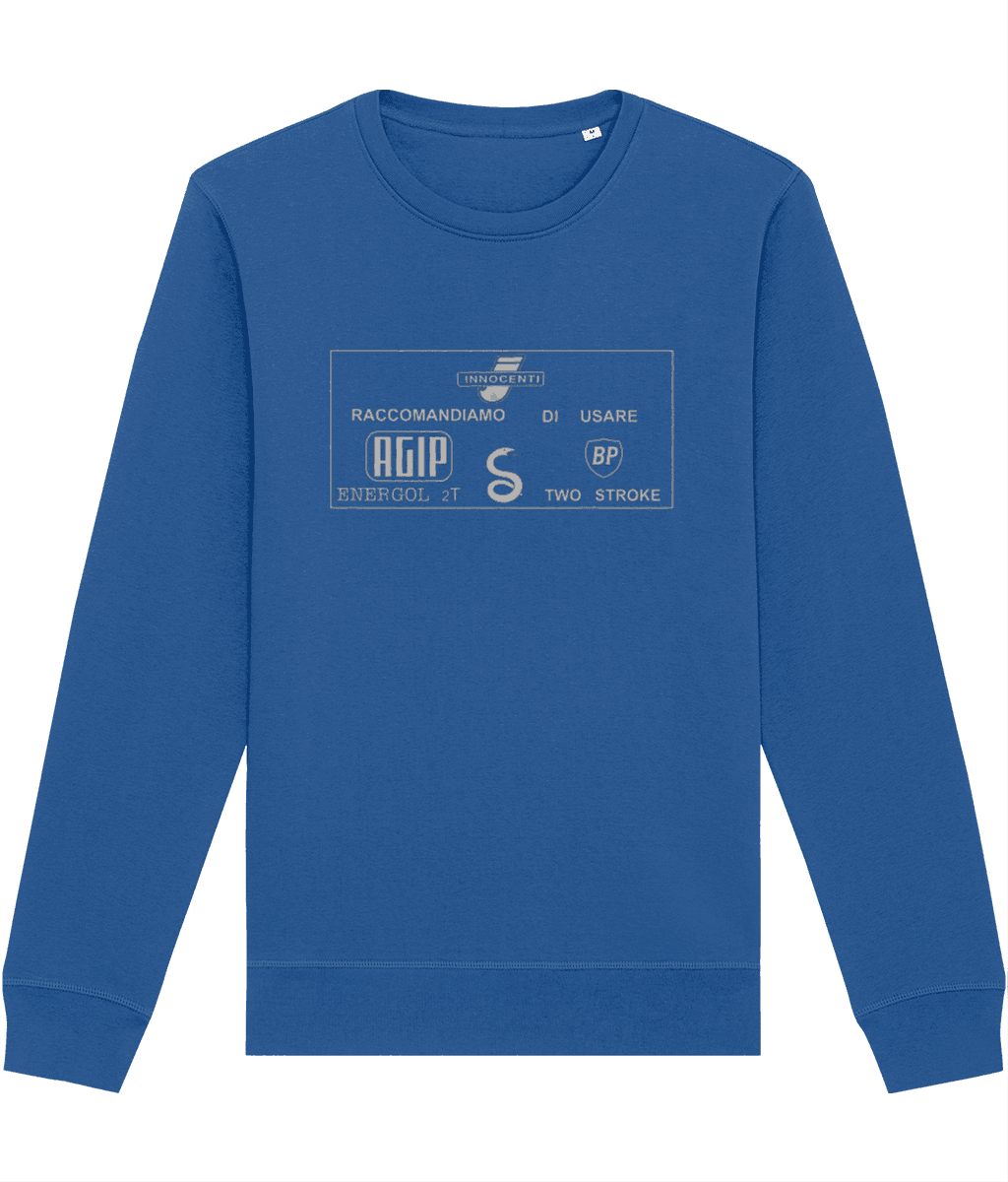 PETROL CAP:Sweatshirt Inspired by Classic Lambretta Scooters (4 Colour Options) Small to 4XL - SOUND IS COLOUR