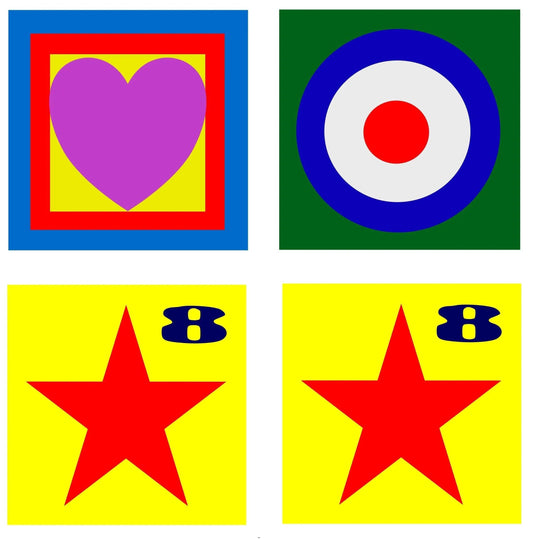 Pop Art Coasters: Inspired by Paul Weller and Peter Blake. - SOUND IS COLOUR