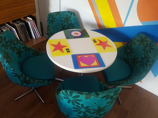 Pop Art Coasters: Inspired by Paul Weller and Peter Blake. - SOUND IS COLOUR