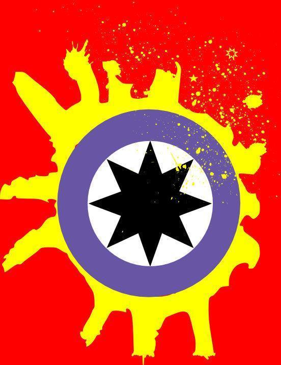 SHINE LIKE STARS (Red): T-Shirt Inspired by Primal Scream - SOUND IS COLOUR