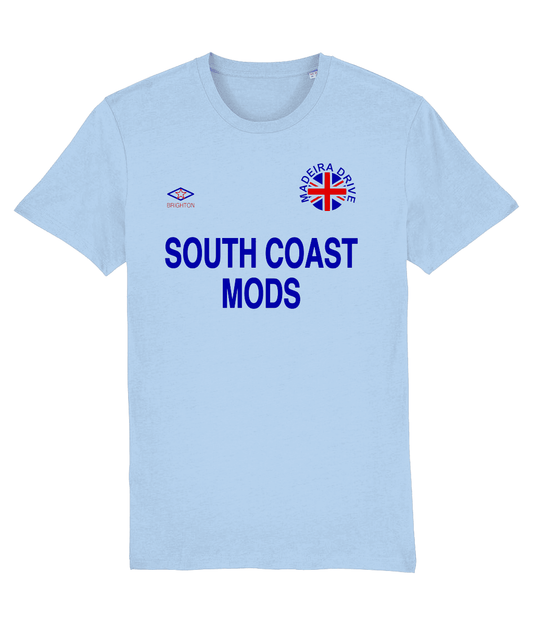 SOUTH COAST MODS FC: T-Shirt Official Merchandise Sky Blue: Small to 3XL - SOUND IS COLOUR