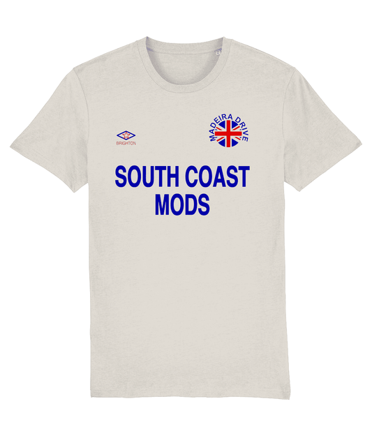 SOUTH COAST MODS FC: T-Shirt Official Merchandise Vintage White: Small to 3XL - SOUND IS COLOUR