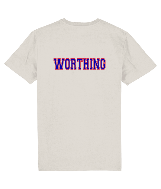 SOUTH COAST MODS WORTHING: 2-Sided T-Shirt Official Merchandise Vintage White: Small to 3XL - SOUND IS COLOUR