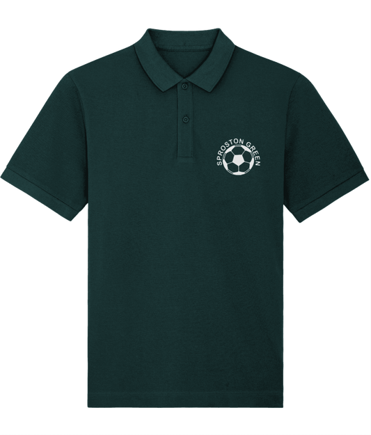 SPROSTON GREEN: Embroidered Green Polo Inspired by The Charlatans & Football: Small to 3XL - SOUND IS COLOUR