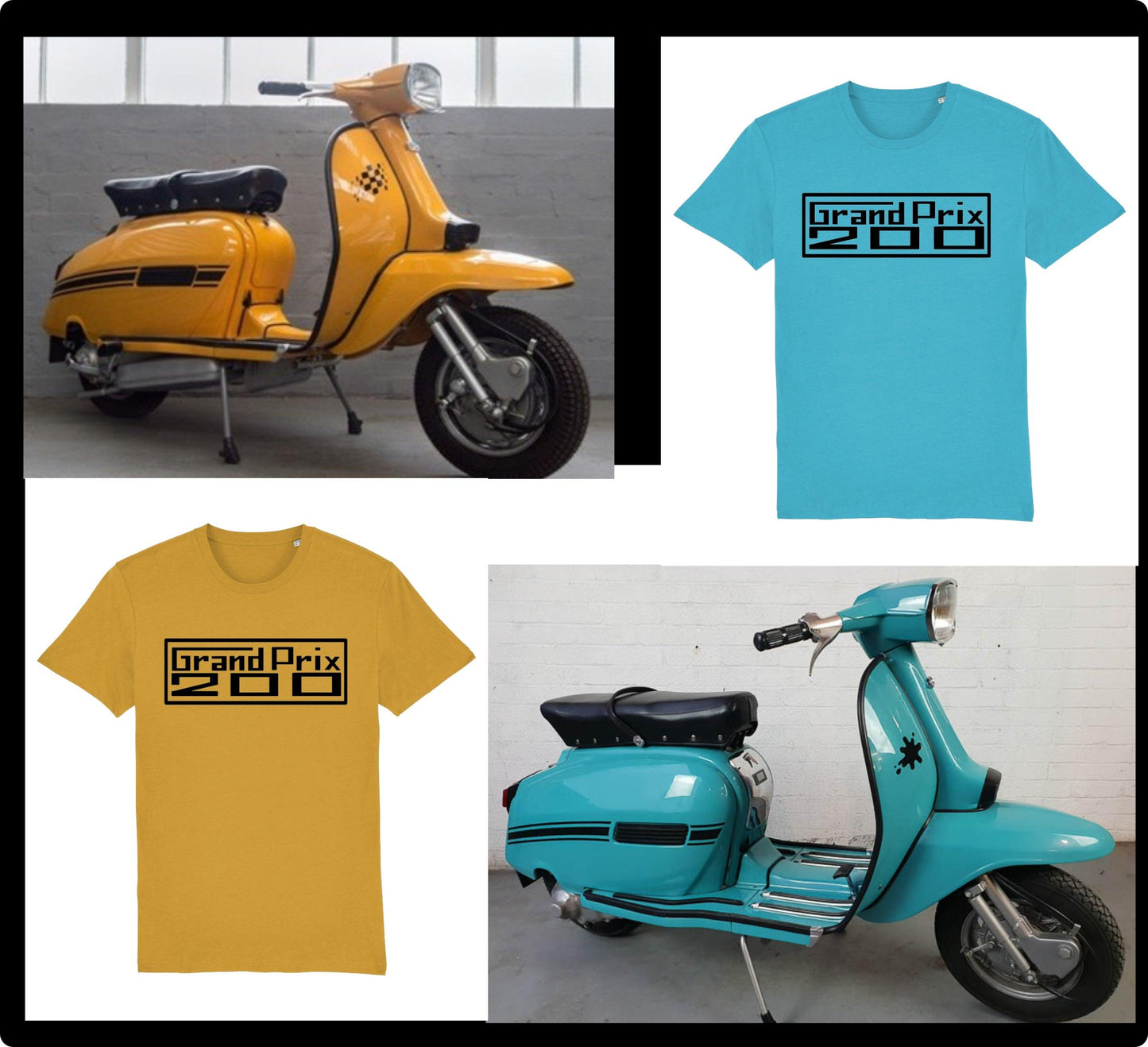 TUNED GP: T-Shirt Inspired by Classic Lambretta Scooters. Small to 4XL - SOUND IS COLOUR